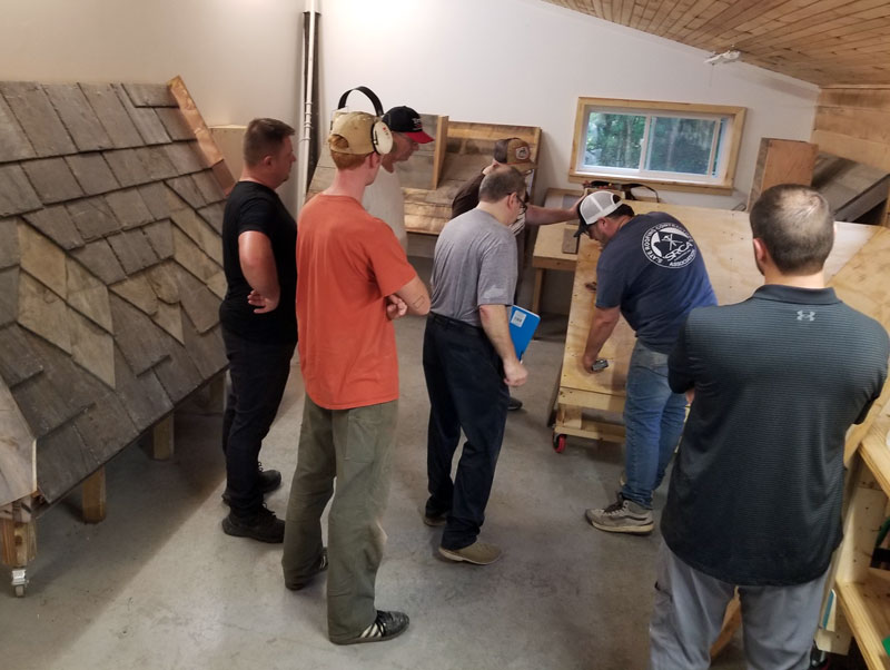 Introduction to Slate Roof Installation class at the Slate Roofing Contractors Association conference