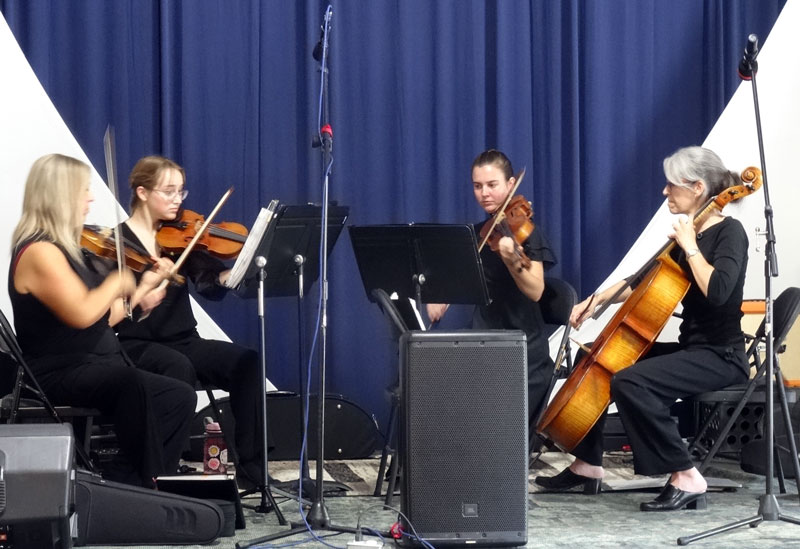 Saturday lunch string quartet by Marlyn Jensen at the SRCA 20th Anniversary Conference, September 2025.