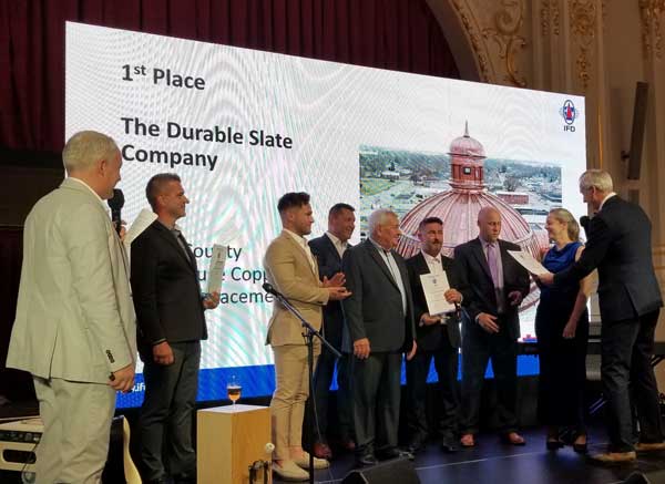 SRCA member The Durable Slate Company wins first place at the 2025 IFD Congress in Bratislava, Slovakia.